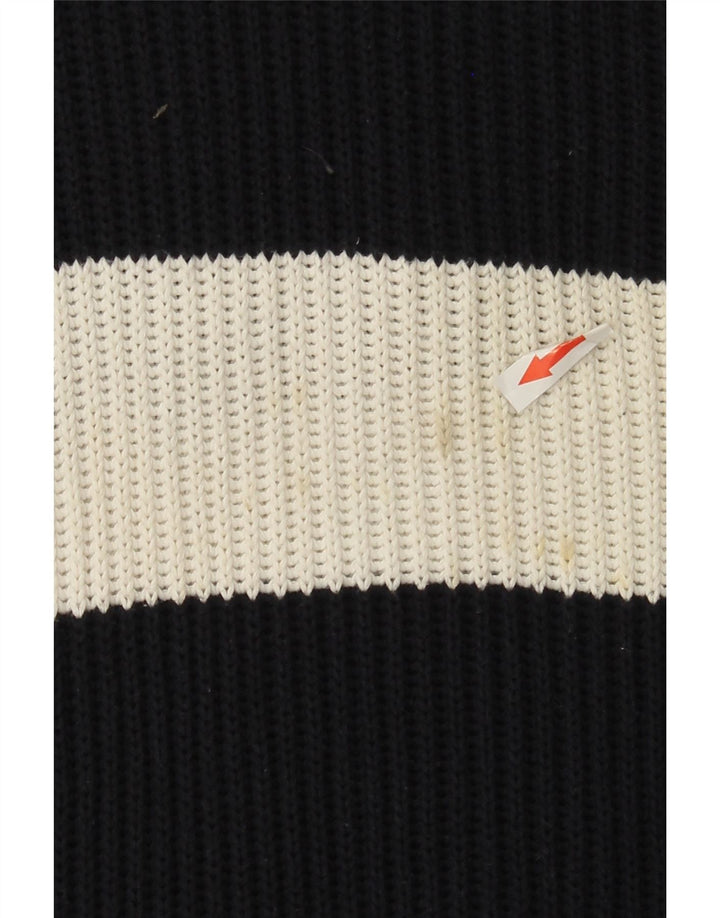 Suéter masculino com gola tartaruga da French Connection listrado azul marinho médio