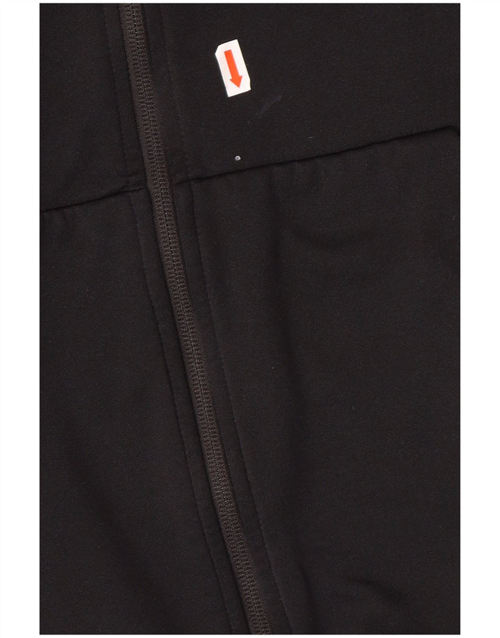 Suéter masculino Nike Dri Fit Zip com capuz médio preto poliéster