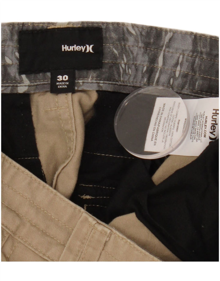Shorts cargo masculino HURLEY W30 algodão bege médio
