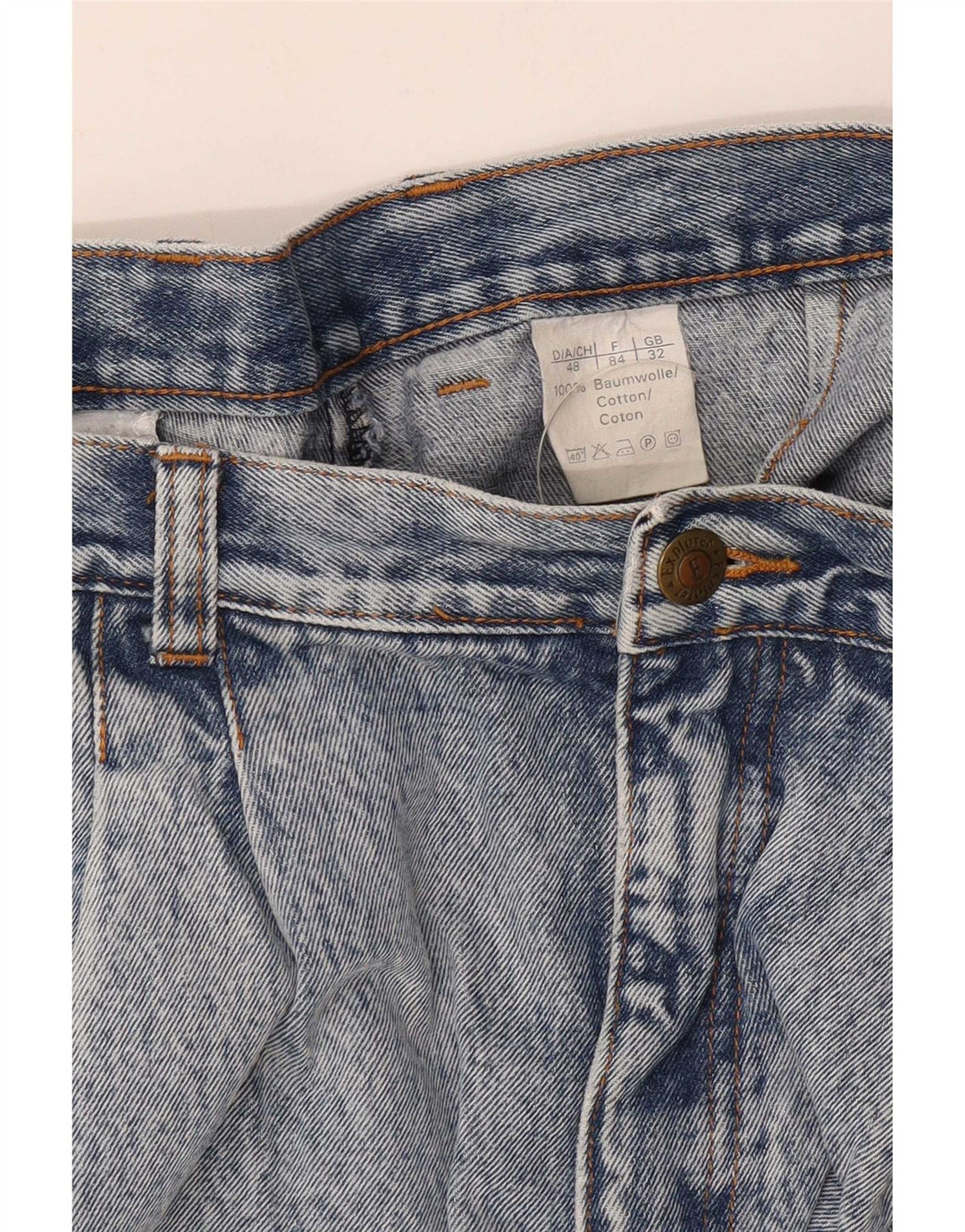 Shorts jeans feminino Explorer W32 grande algodão azul