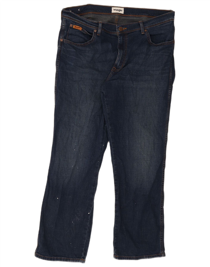 Wrangler Masculino Texas Straight Jeans W38 L30 Azul Algodão