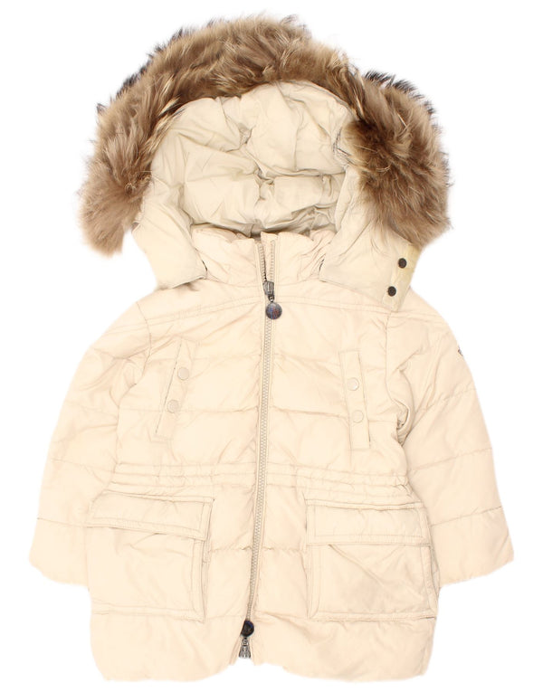 Moncler Jaqueta acolchoada com capuz para bebês meninas 18-24 meses poliamida branca