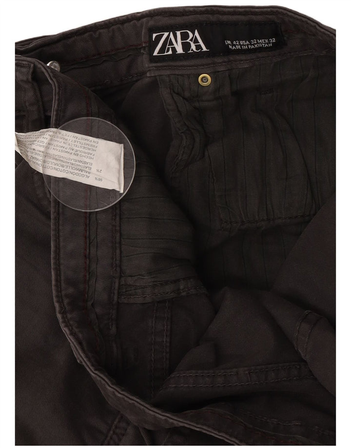 Zara Mens Slim Jeans EU 42 Grande W32 L30 Marrom Algodão