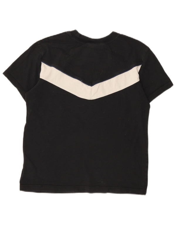 Camiseta gráfica feminina Nike UK 6 XS preta colorblock algodão