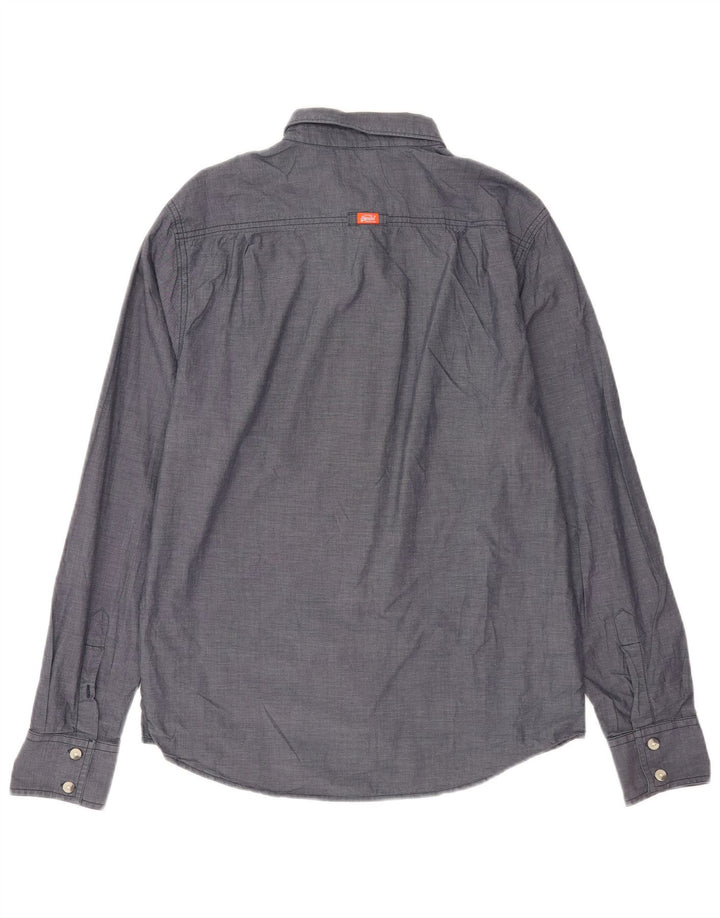 Camisa masculina Superdry grande algodão cinza
