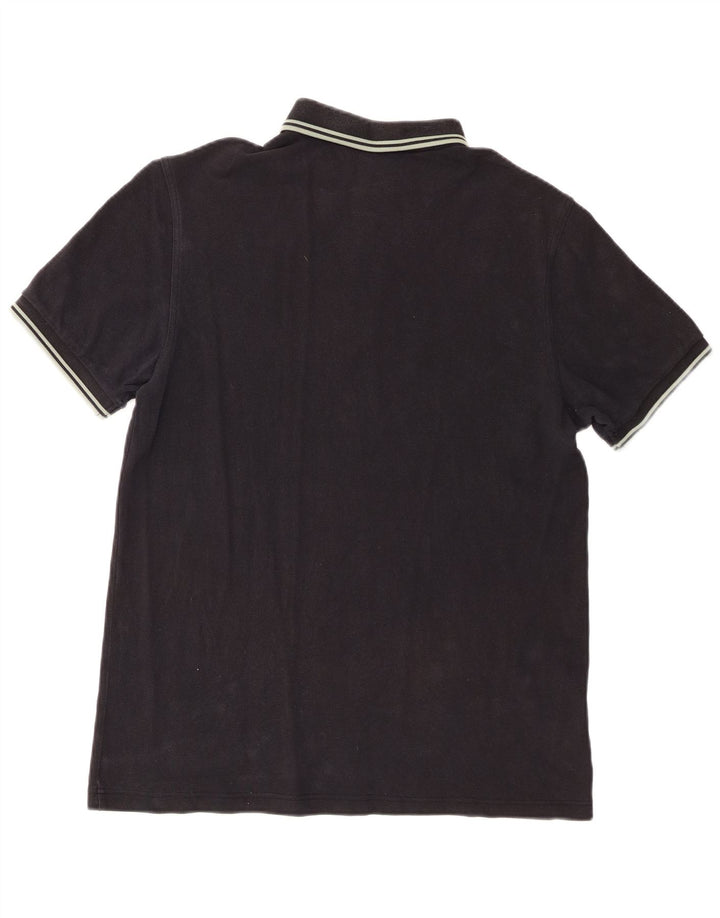 Camisa polo masculina Fred Perry grande algodão preto