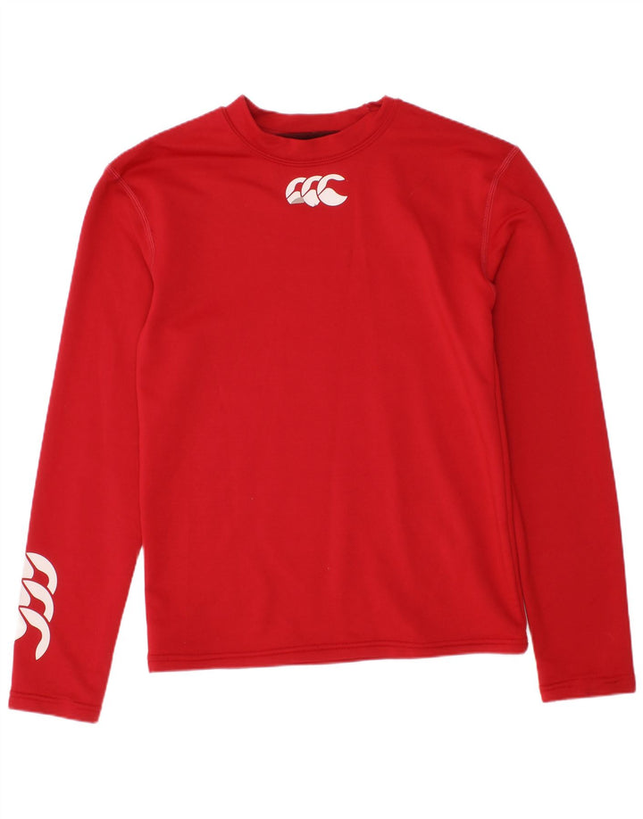 Canterbury Boys Graphic Top manga comprida 7-8 anos médio vermelho