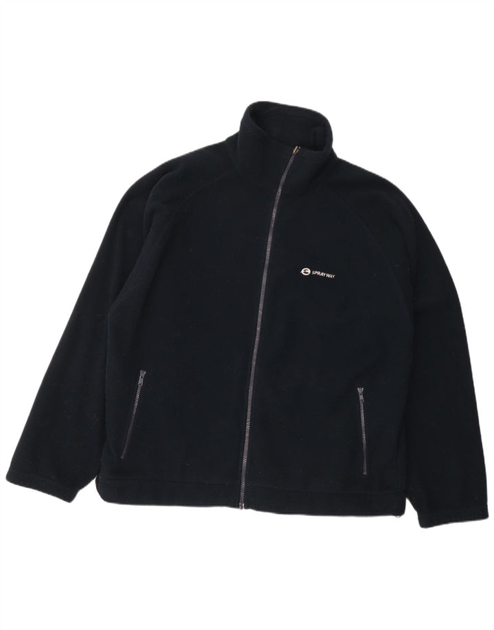 Jaqueta de lã masculina Sprayway UK 42 XL poliéster azul marinho