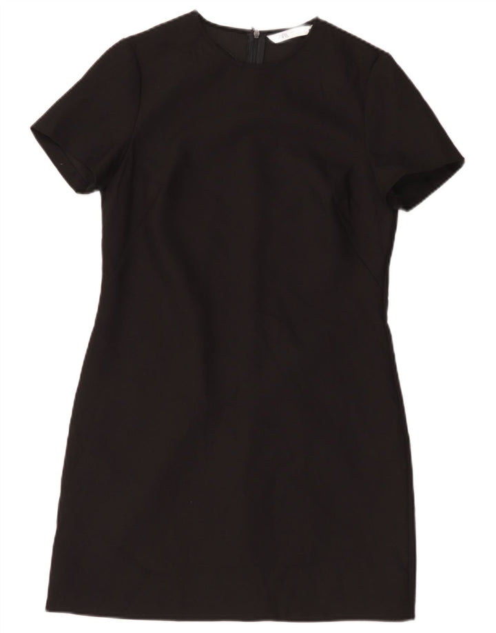 Vestido bainha feminino Zara UK 12 poliéster preto médio