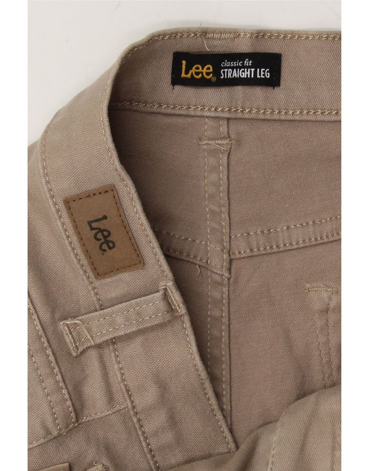 LEE Womens Classic Fit Straight Casual Trousers W34 L31 Beige Vintage Lee and Second-Hand Lee from Messina Hembry 