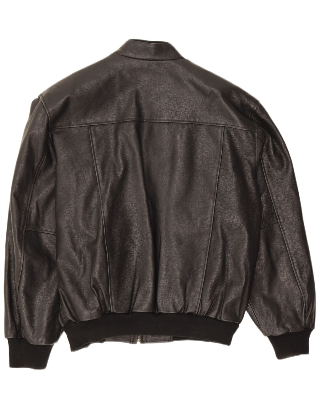 Jaqueta de couro masculina vintage UK 42 XL preta