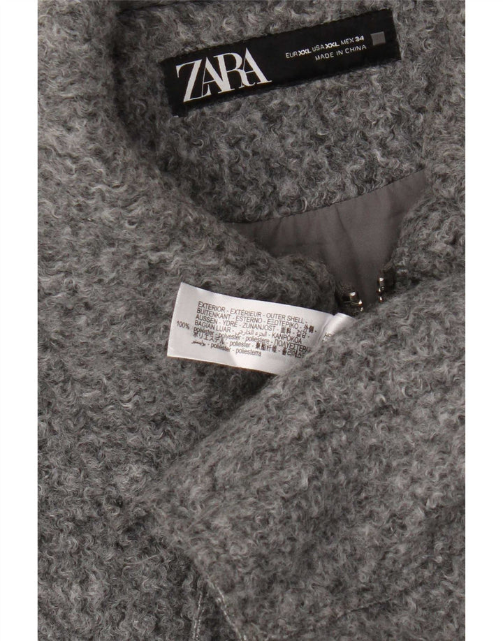 Jaqueta bomber feminina Zara UK 20 2XL cinza poliéster