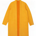 Sobretudo aberto feminino Zara UK 18 XL amarelo poliéster