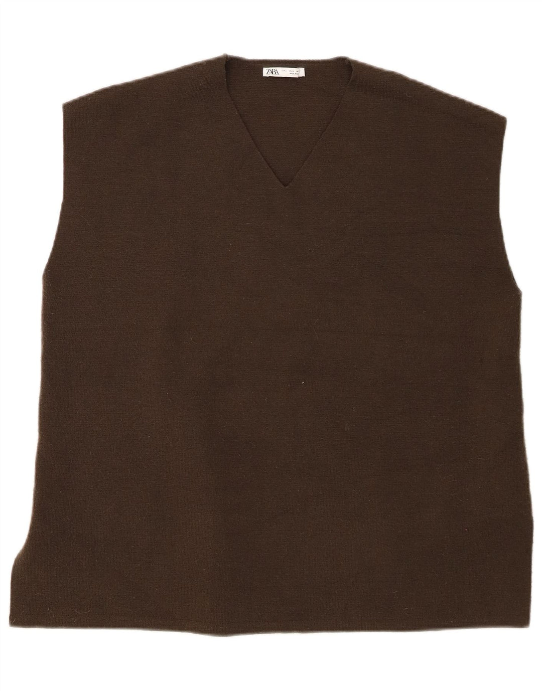 Zara Womens Vest Tank Top UK 16 Grande Poliéster Verde