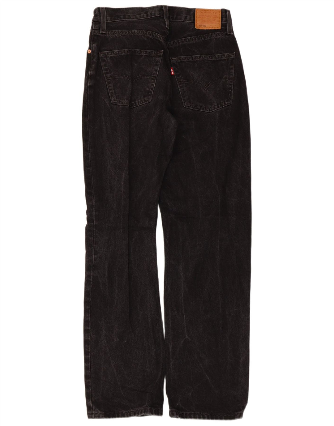 Calça jeans feminina Levi's 501 Straight W26 L32 algodão preto