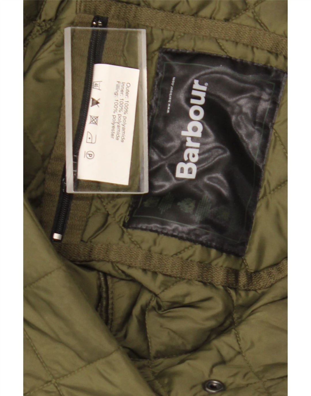 Jaqueta acolchoada masculina Barbour UK 42 XL verde poliéster