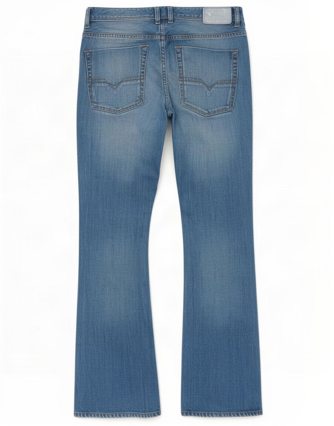 Diesel Mens Zatiny Regular Fit Bootcut Jeans W33 L30 Azul Algodão