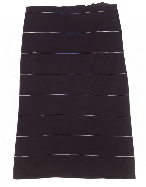 Missoni Sport saia evasê feminina W34 grande lã listrada azul marinho