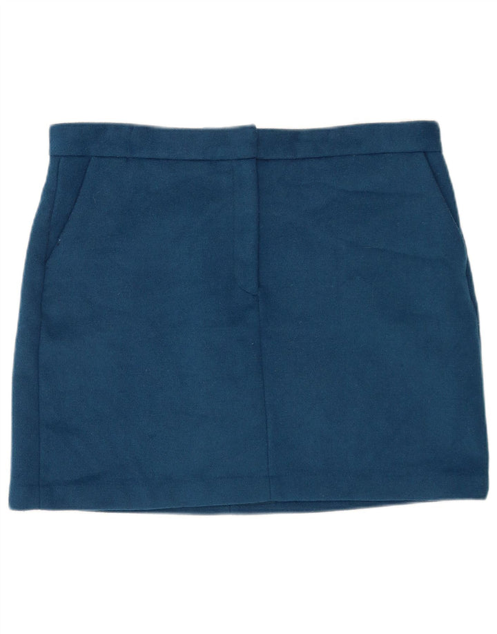 Minissaia feminina Marks & Spencer UK 18 XL W36 azul poliéster