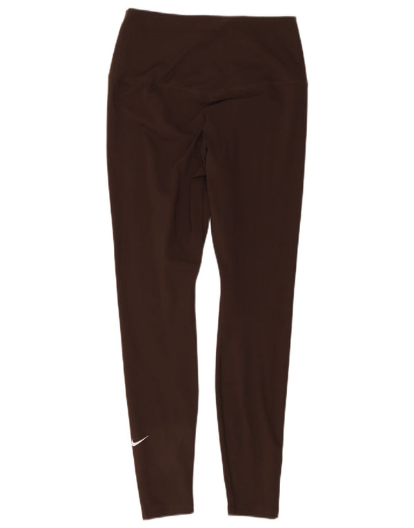Leggings Nike Dri Fit Feminina UK 12 Médio Marrom Poliéster