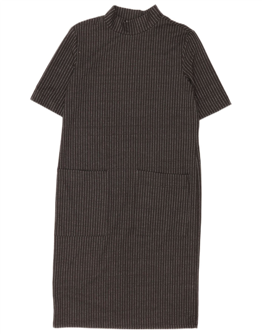 Vestido feminino Zara Shift UK 10 pequeno listrado preto