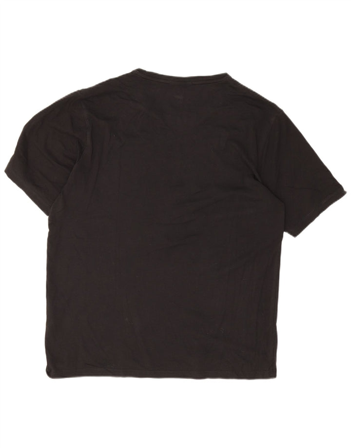 Camiseta gráfica masculina Dkny Top médio algodão preto