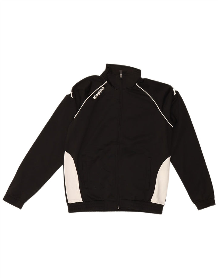 Jaqueta Kappa Boys Graphic Treino Top 11-12 Anos Preto Colorblock