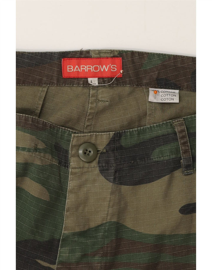 Calça cargo masculina reta BARROW'S grande W36 L34 camuflagem cáqui