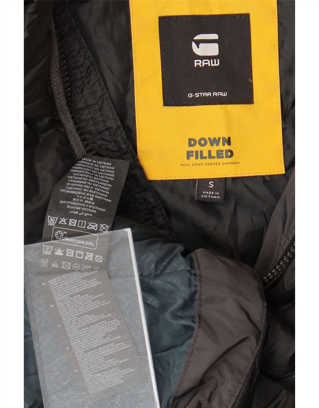 Casaco acolchoado feminino G-STAR UK 10 pequeno poliéster preto