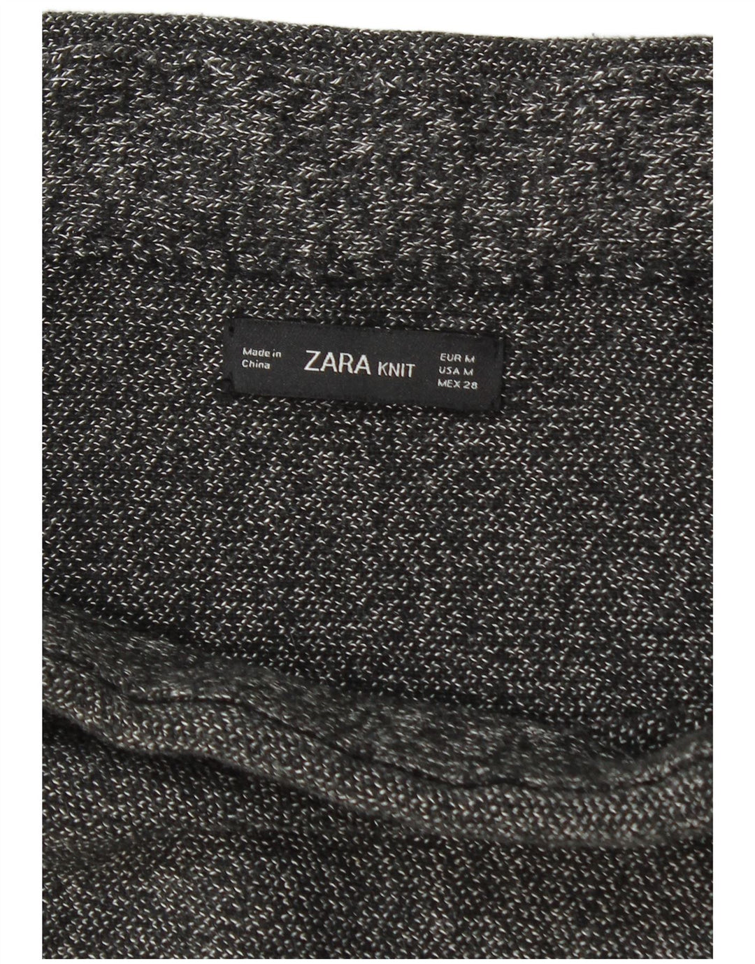Zara Saia lápis feminina de malha média W28 cinza manchada