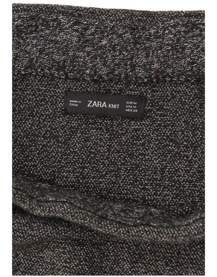 Zara Saia lápis feminina de malha média W28 cinza manchada