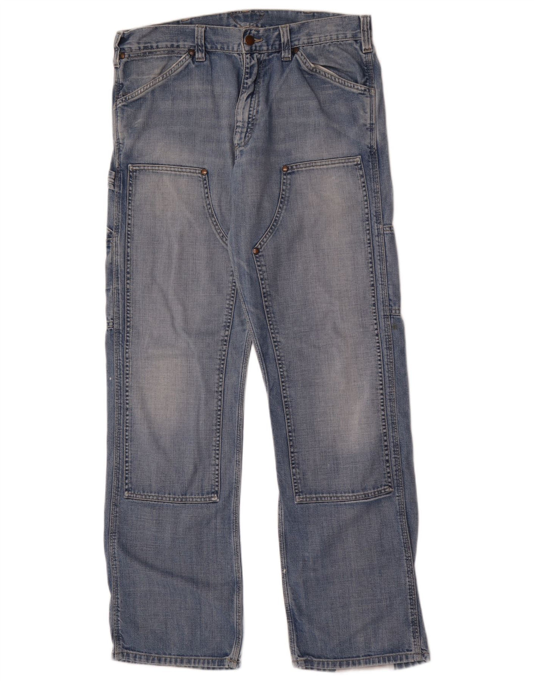 Meltin' Pot Masculino Cargo Straight Jeans W36 L33 Azul Algodão