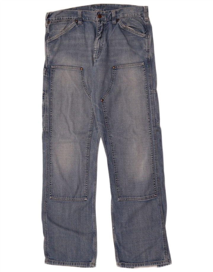Meltin' Pot Masculino Cargo Straight Jeans W36 L33 Azul Algodão