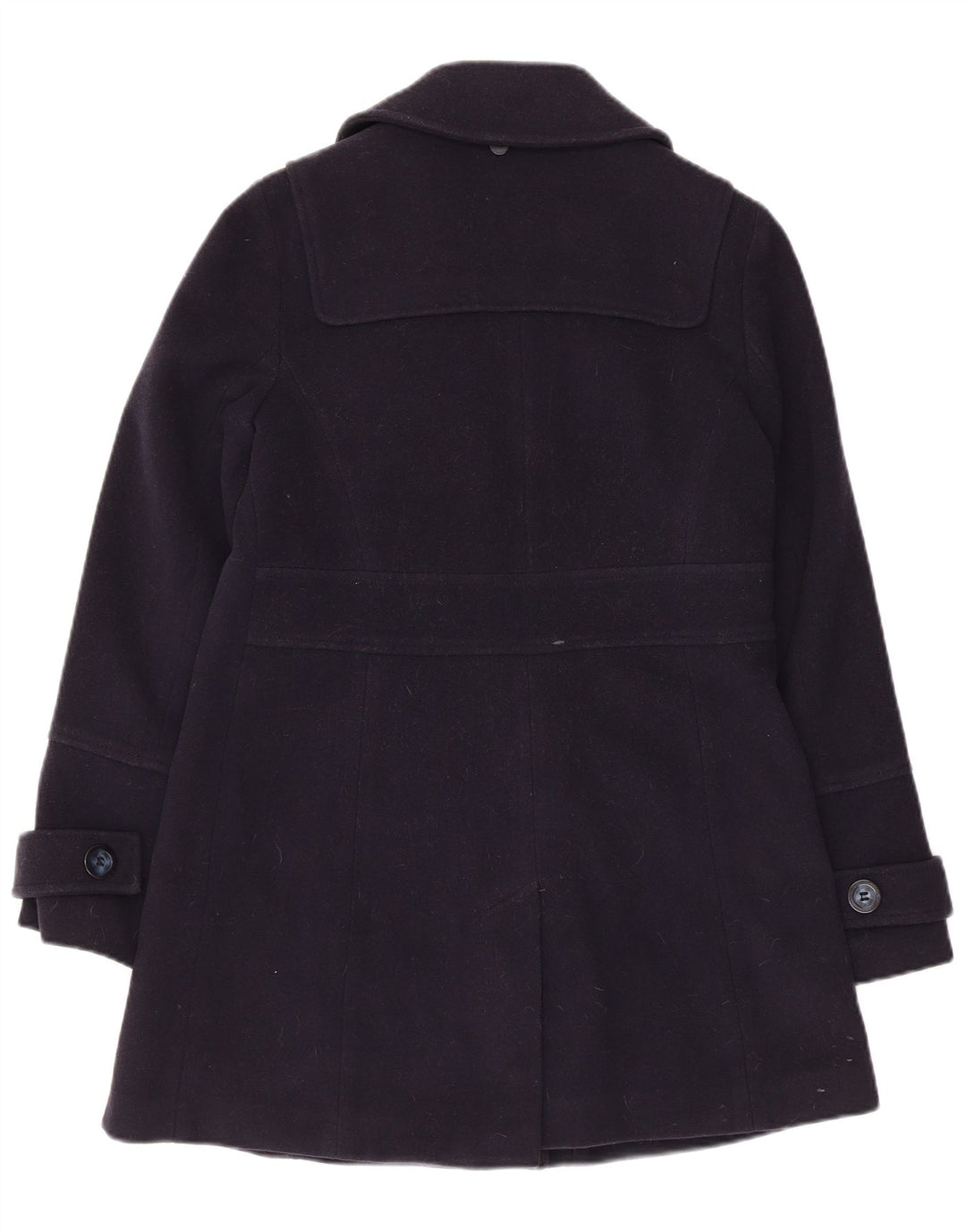 Casaco feminino Monsoon com peito duplo Reino Unido 8 pequeno lã azul marinho