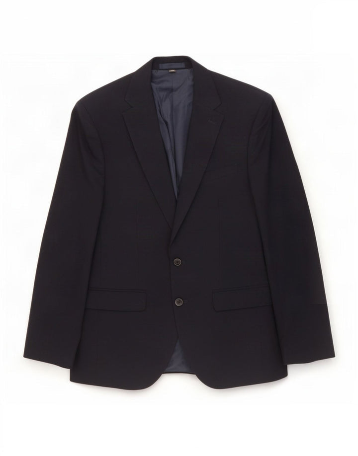 Jaqueta blazer masculina de 2 botões Marks & Spencer Reino Unido 38 azul marinho médio