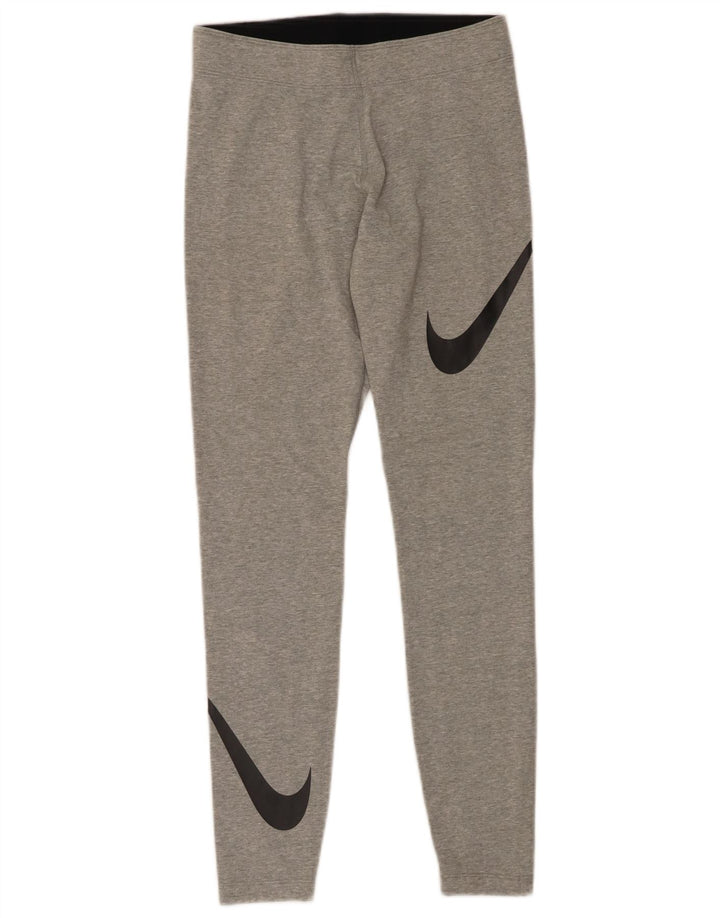 Leggings femininas Nike Graphic UK 10 pequenas cinza manchadas de algodão