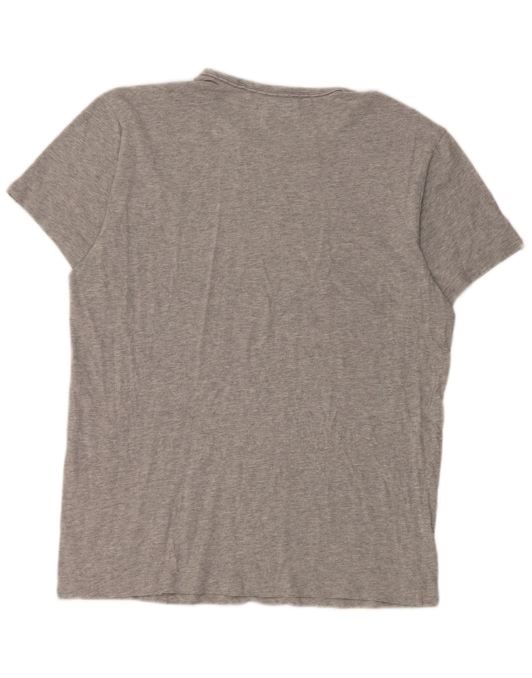 Camiseta masculina Calvin Klein algodão manchado cinza médio