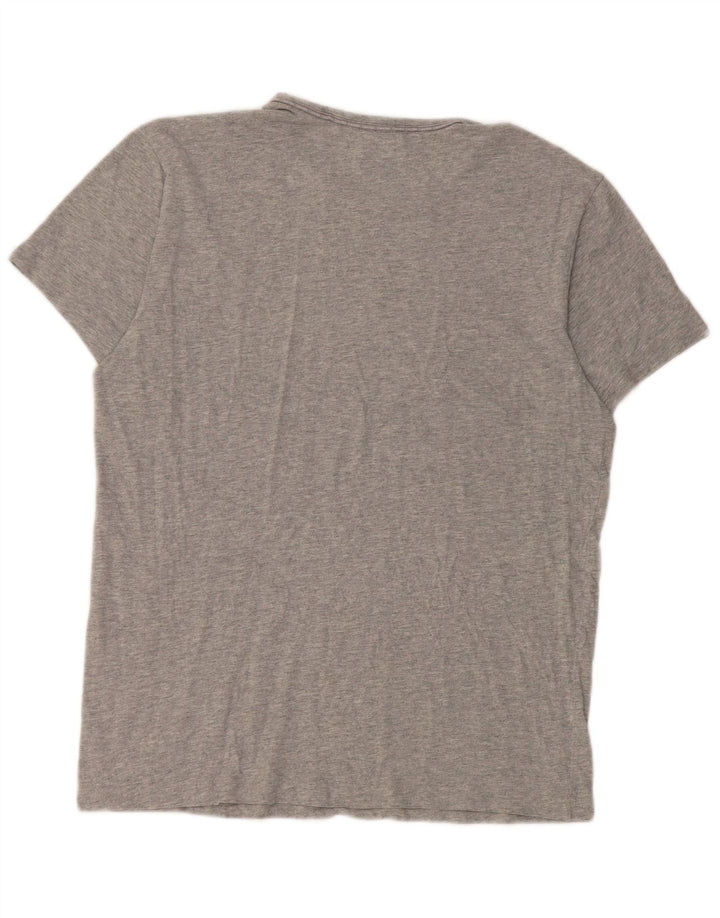 Camiseta masculina Calvin Klein algodão manchado cinza médio