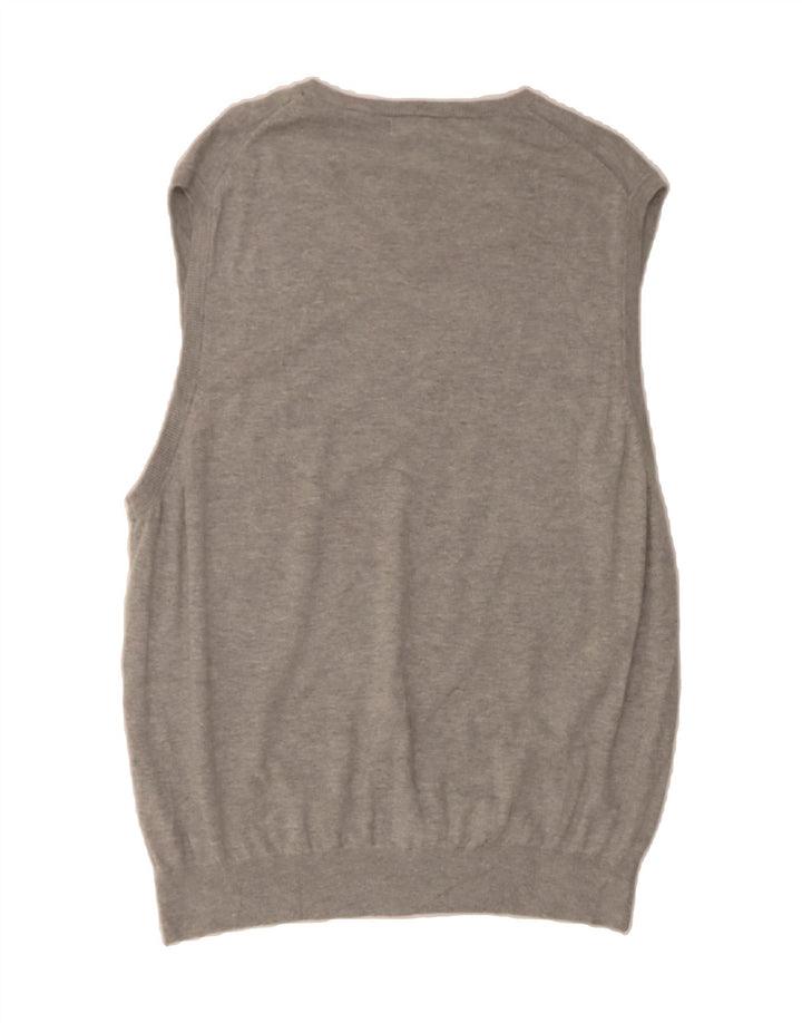 IZOD Mens Vest Tank Top XL Grey Cotton Vintage Izod and Second-Hand Izod from Messina Hembry 