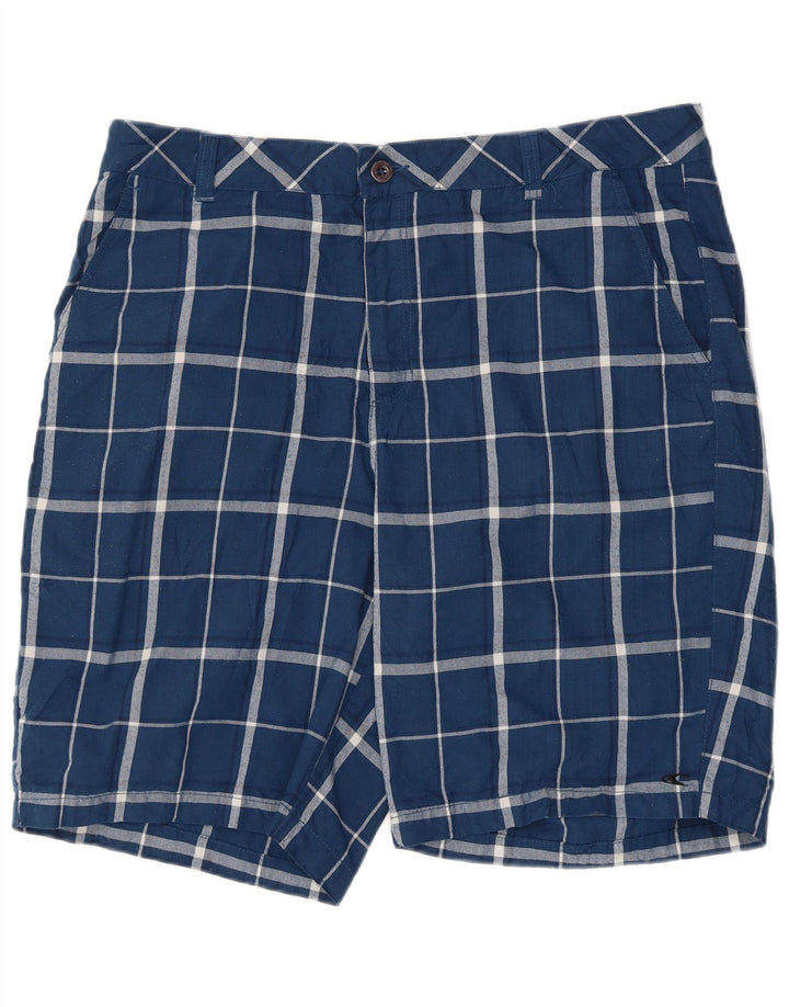 O'Neill Mens Chino Shorts W38 XL Poliéster Xadrez Azul