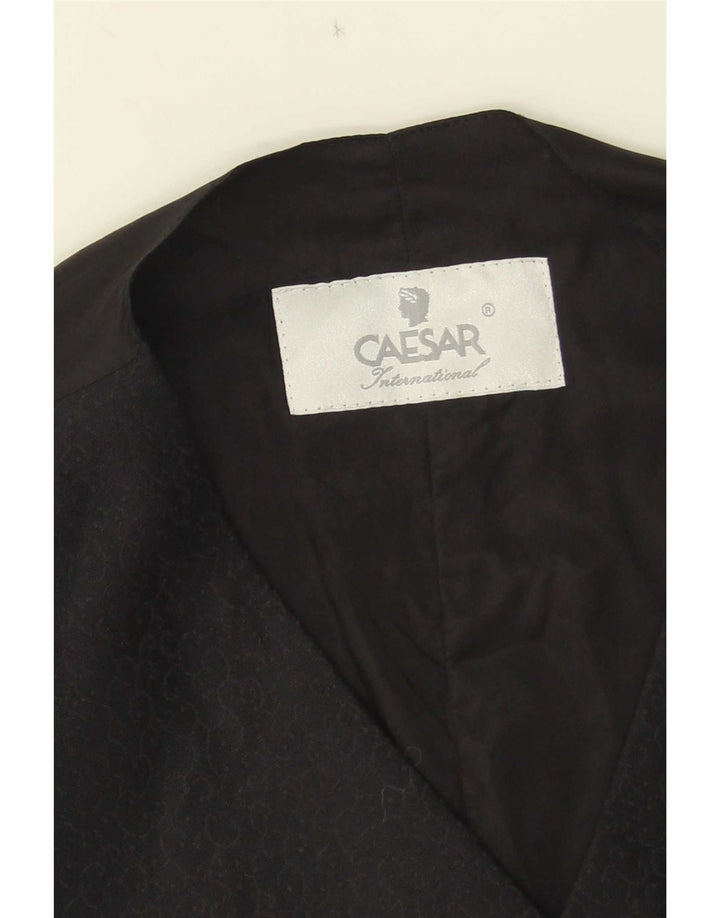 Colete feminino Caesar UK 8 pequeno preto Paisley