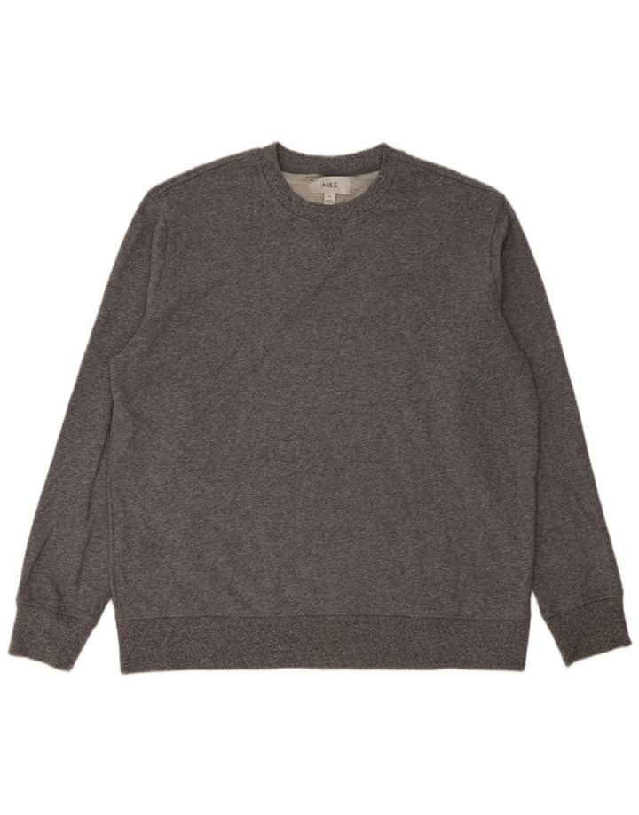 Suéter masculino Marks & Spencer XL cinza algodão
