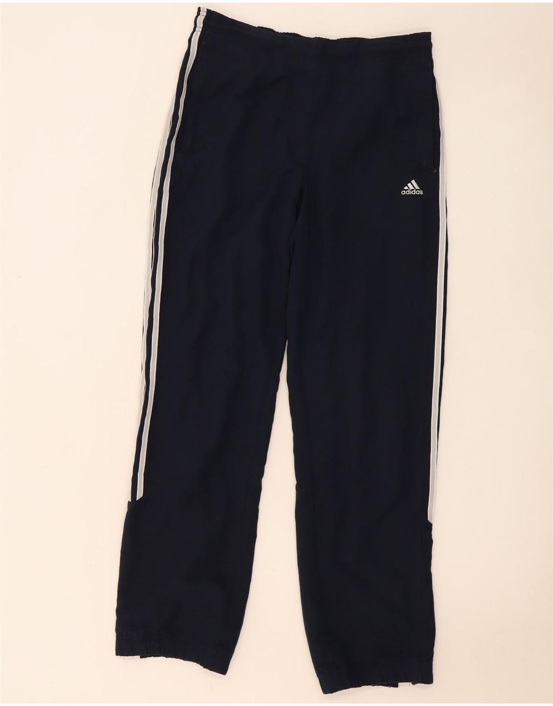 Calça de treino feminina Adidas Joggers UK 8 pequeno azul marinho poliéster