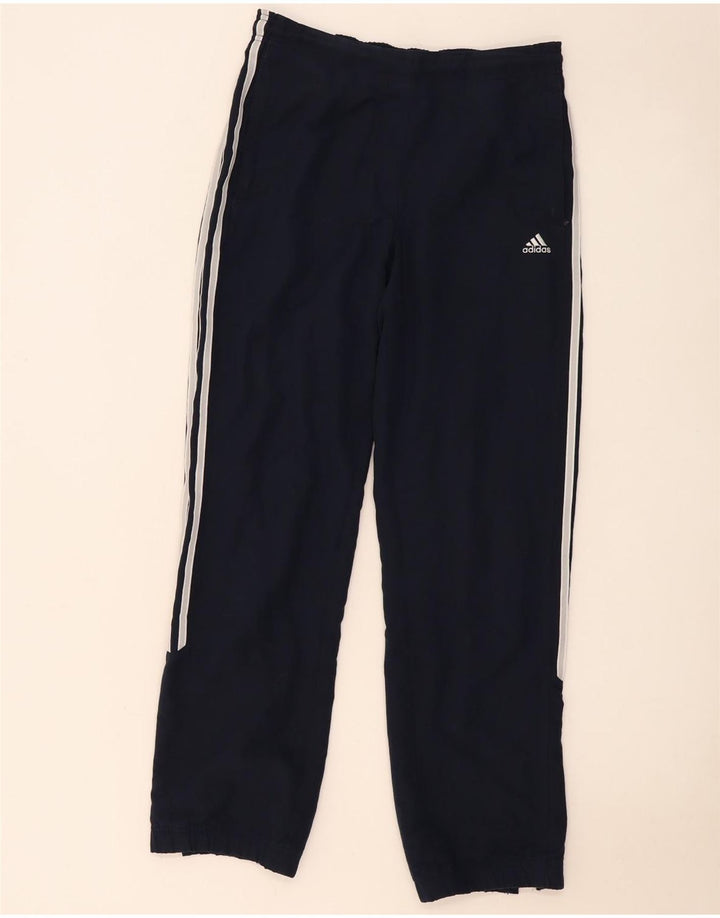 Calça de treino feminina Adidas Joggers UK 8 pequeno azul marinho poliéster