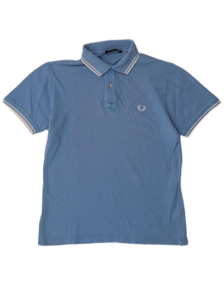 Camisa polo masculina Fred Perry algodão azul médio
