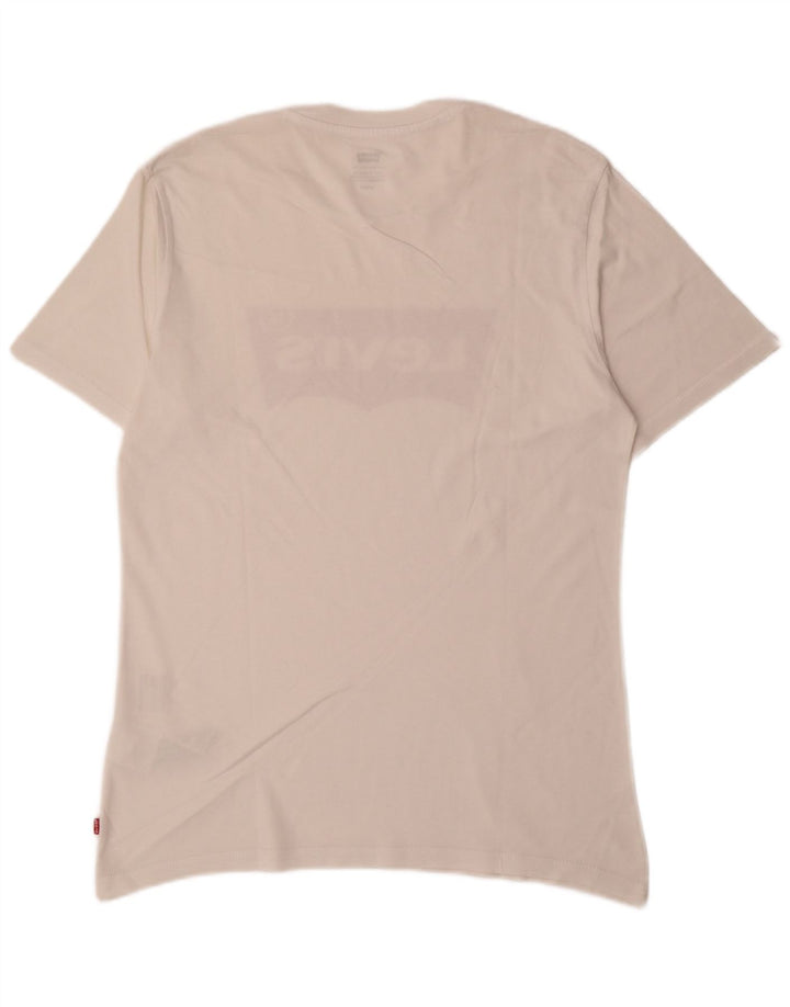 Camiseta gráfica masculina Levi's Top pequeno algodão branco