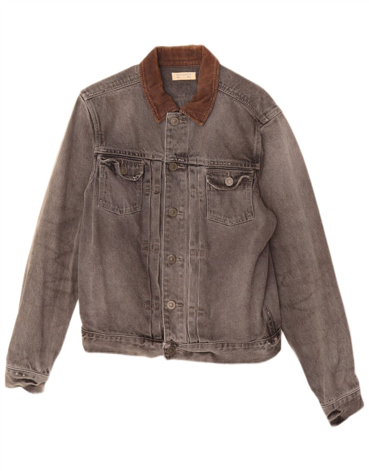Jaqueta jeans masculina All Saints UK 36 algodão cinza pequeno