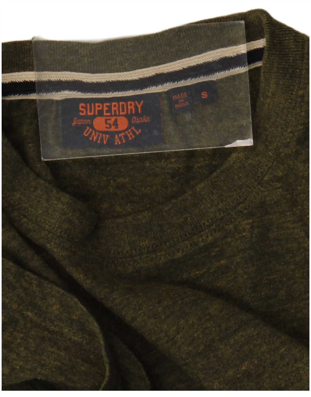 Camiseta masculina Superdry Top pequeno cáqui salpicado