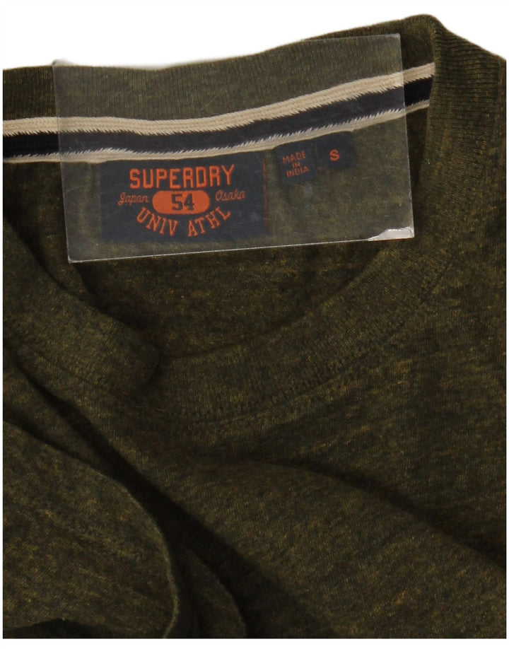 Camiseta masculina Superdry Top pequeno cáqui salpicado