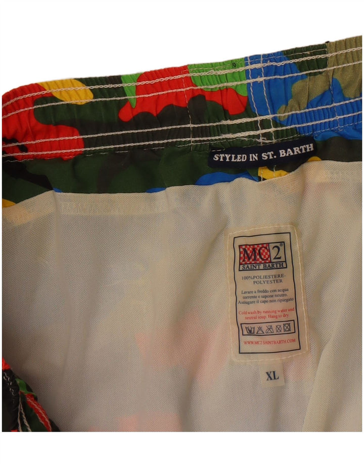 MC2 SAINT BARTH Shorts de natação masculino XL camuflagem multicolorida